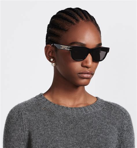 christian dior signature s6u|DiorSignature S6U Black Rectangular Sunglasses .